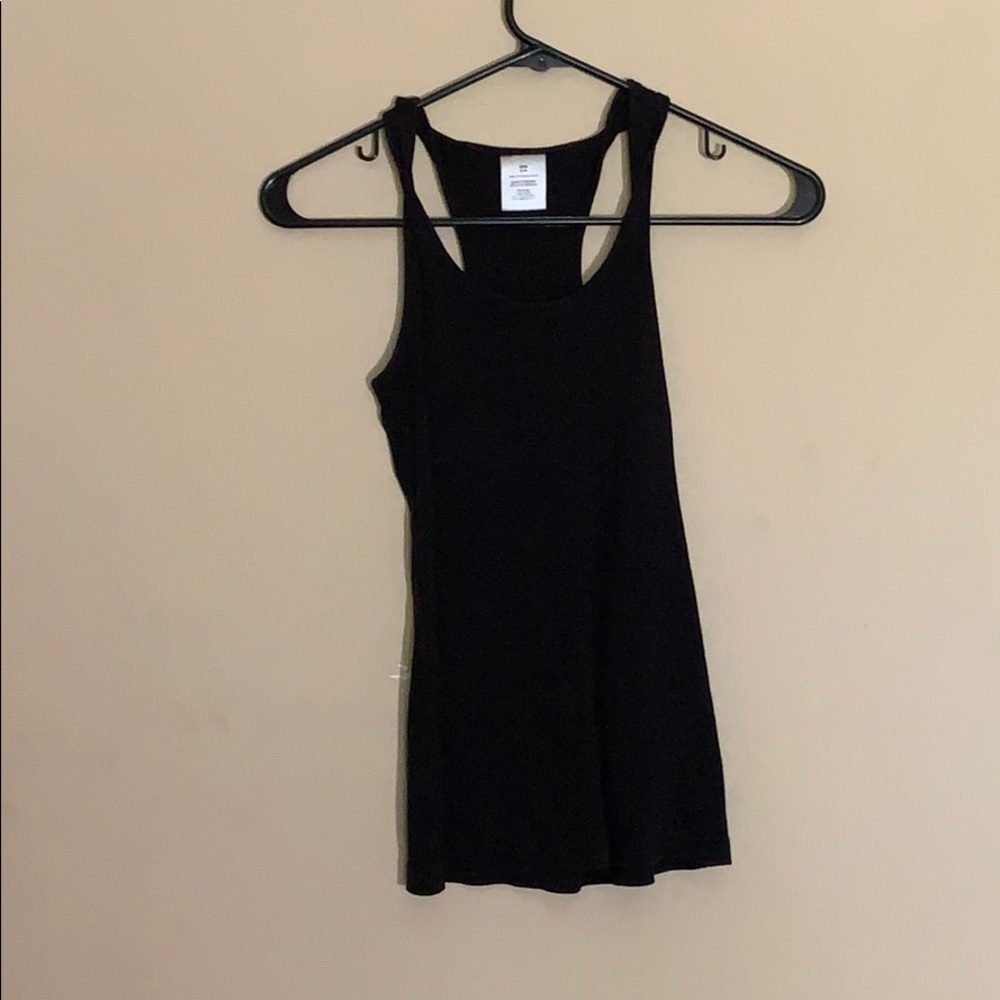 black think strap tank